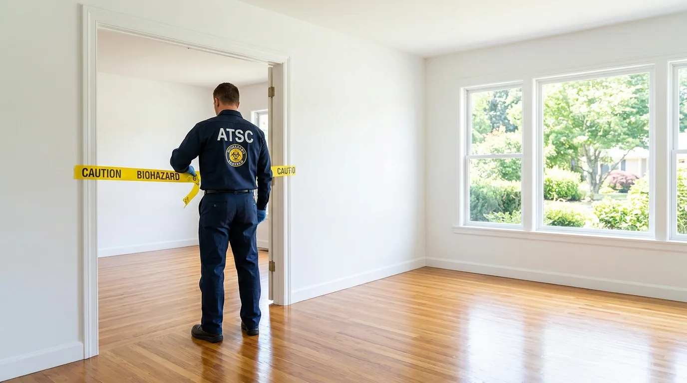 Certified biohazard cleanup crew performing Decomposition Cleanup in Laguna Hills